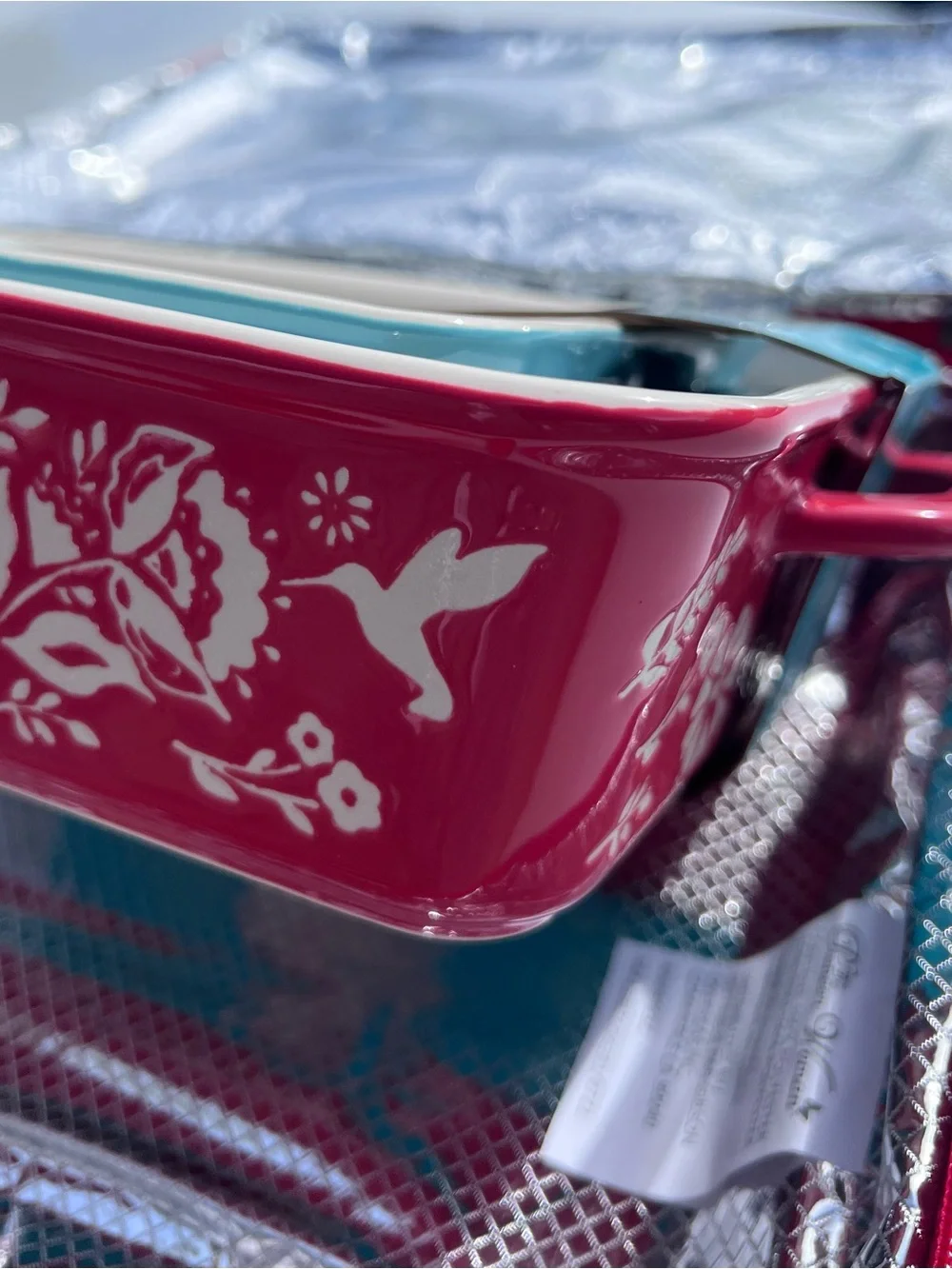 NEW PIONEER WOMAN rare baker set rectangular 4 Qt/2 Qt dish travel carry cover